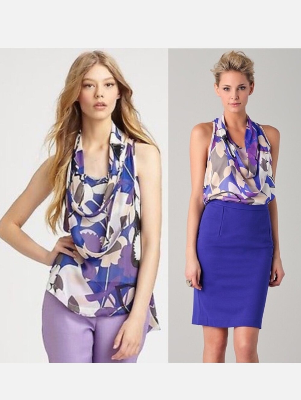 Diane Von Furstenberg Sunny Silk Sheer Racerback Top